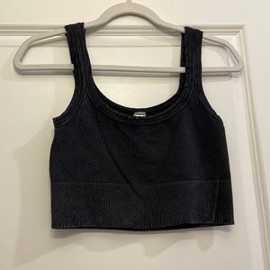 Black Stretchy Crop